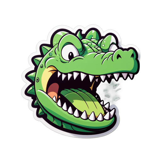 Mème du Crocodile Frustré sticker