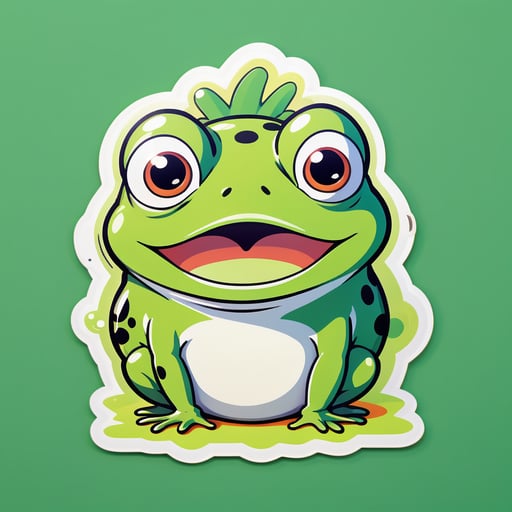 충격받은 개구리 밈 sticker