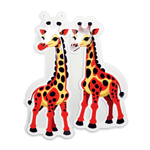 Tubby Scarlet Giraffes sticker