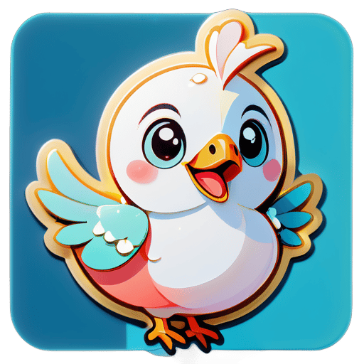Happy Pearl Bird sticker