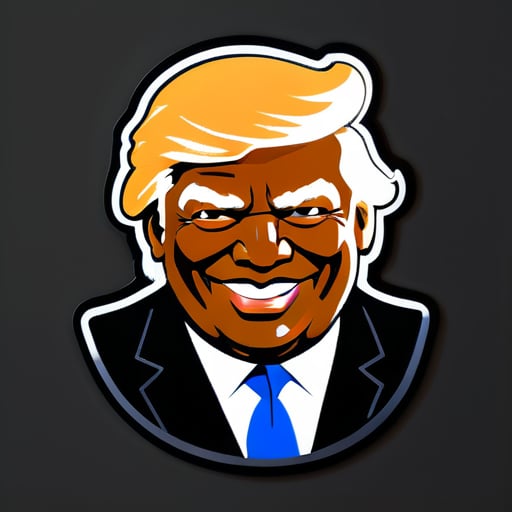 schwarzer donald trump sticker