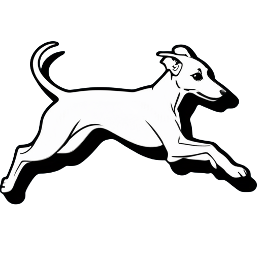italian greyhound running sticker
