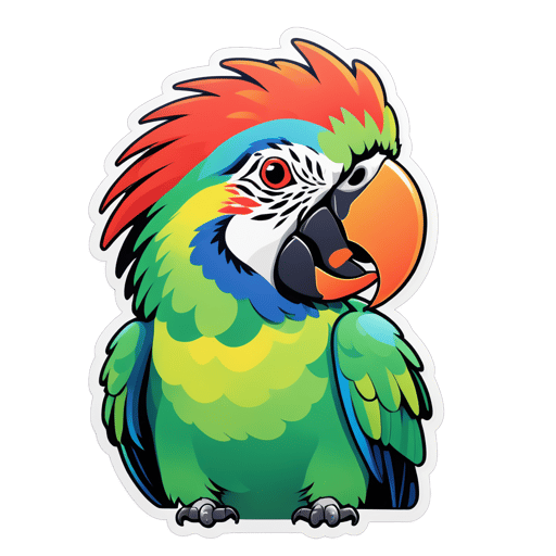 Verzweifeltes Papageien-Meme sticker