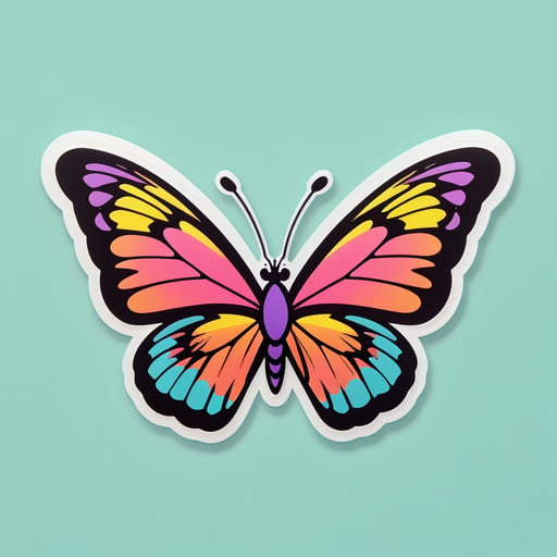 Awe-struck Butterfly Meme sticker