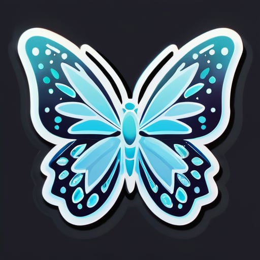 Ice Crystal Butterfly sticker