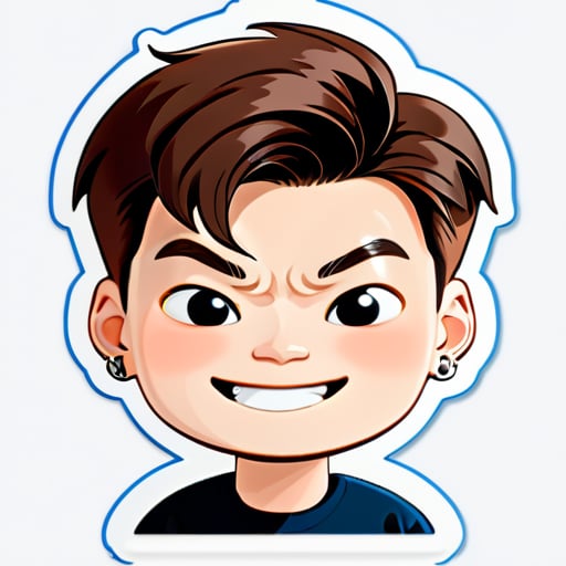 Head of BTOB Yook Sungjae in cartoon  sticker