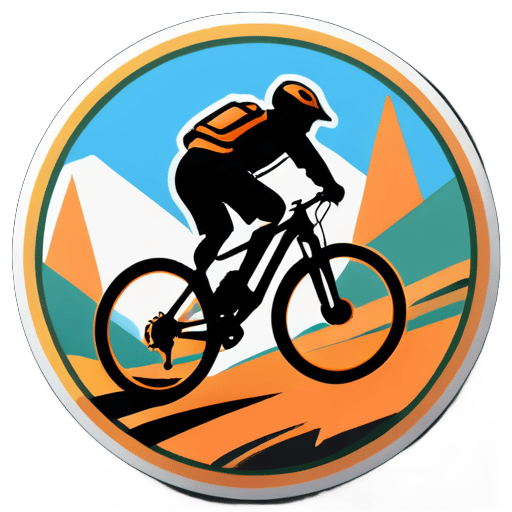 一個帶有「de charme」字樣的標誌，關於山地自行車下坡俱樂部 sticker