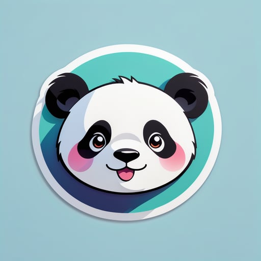 可爱的熊猫脸 sticker