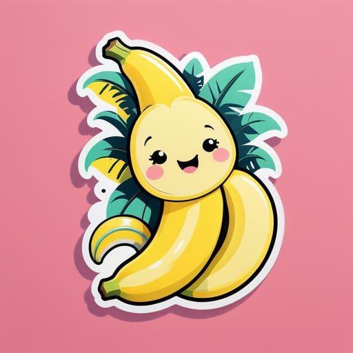 Banana fofa sticker