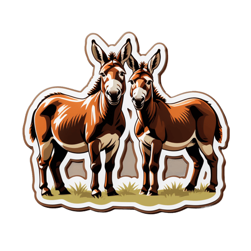 Sturdy Umber Donkeys sticker