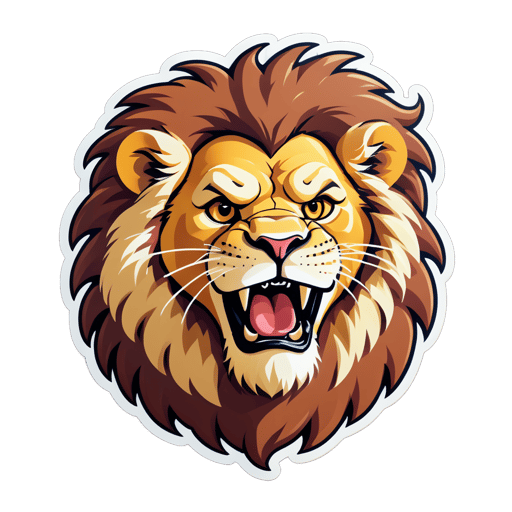 Mème du Lion Ennuyé sticker