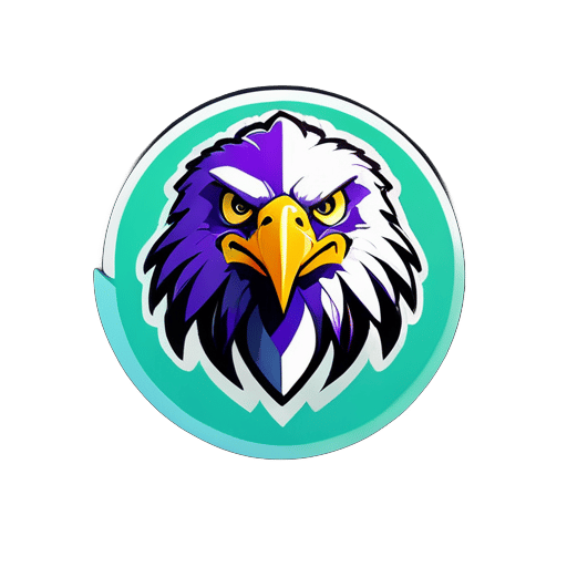 criar um logotipo de estúdio de animação com uma águia sticker