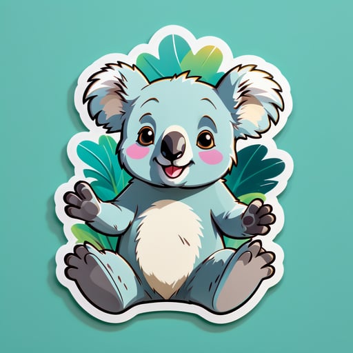 Dankbares Koala-Meme sticker