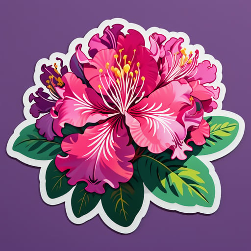Radiant Rhododendron Rapture sticker