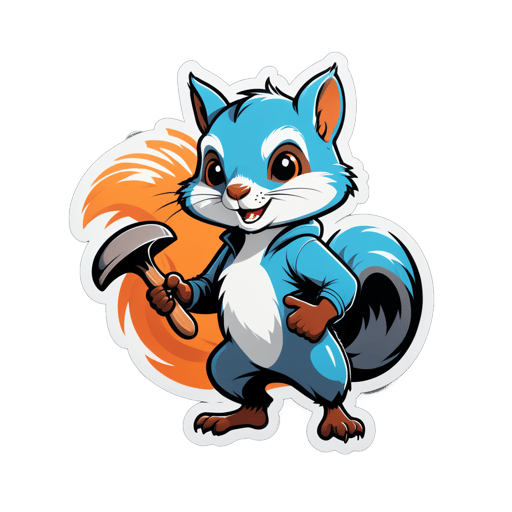 Mischievous Squirrel Thief sticker