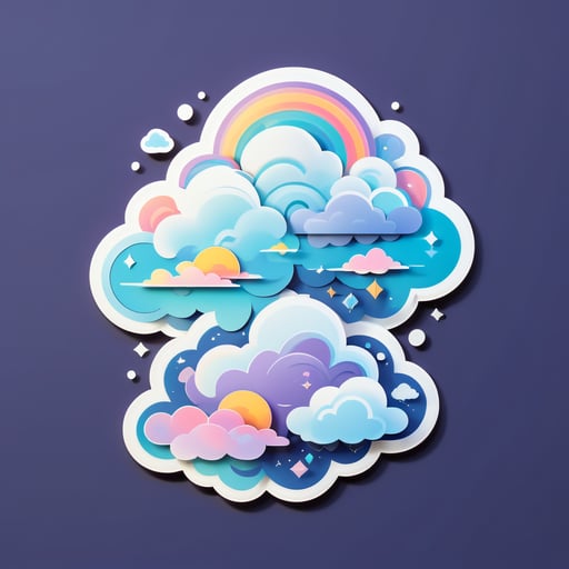 Dreamy Cloud Drifter sticker