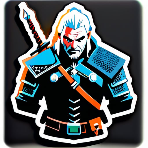 witcher 3 geralt angry ステッカー sticker