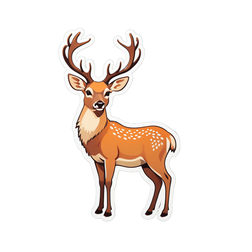 온순한 사슴 수컷 sticker