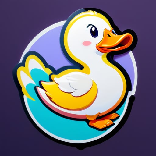 A girl sex duck sticker