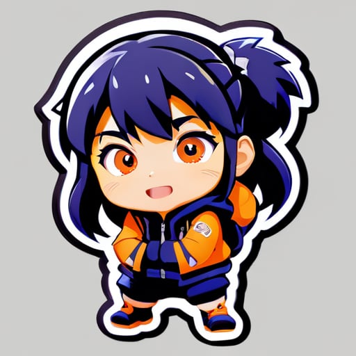 naruto with hinata completely loaded with cuteness sticker