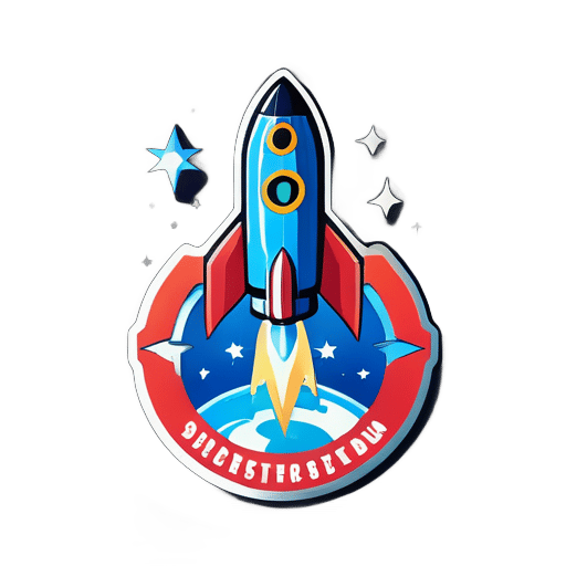 logo para el servidor de Discord del club de cohetes sticker