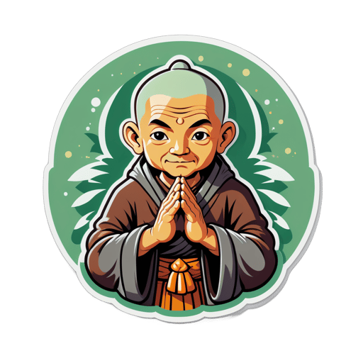 Humble Monk Sage sticker
