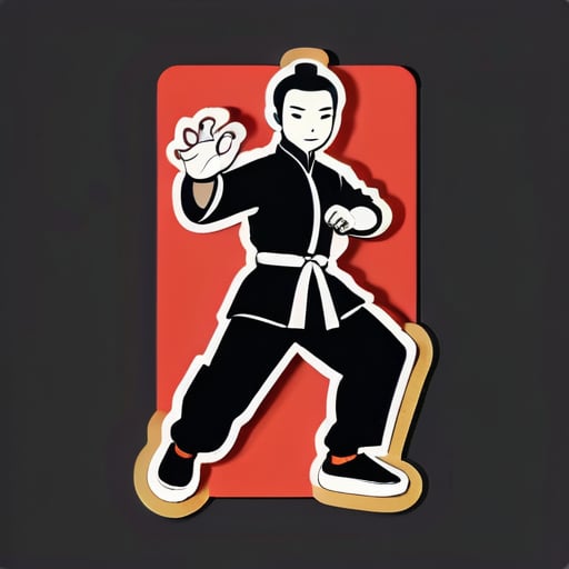 'Người que đen Kung Fu Trung Quốc' sticker