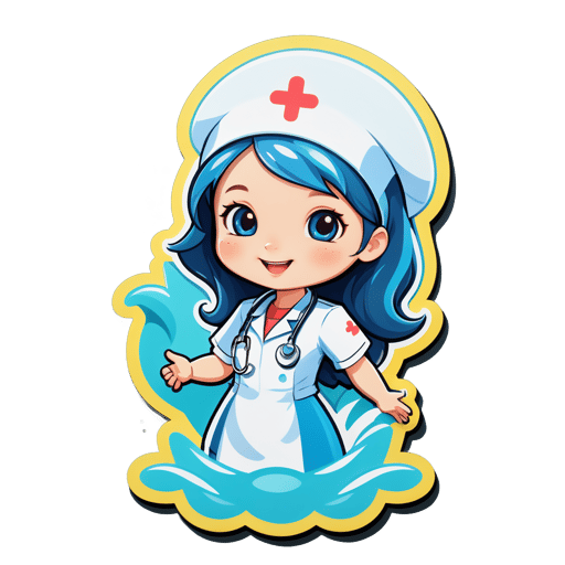 Gentil Enfermeira Golfinho sticker