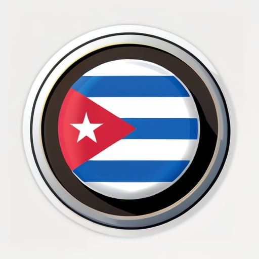 Cuban flag sticker