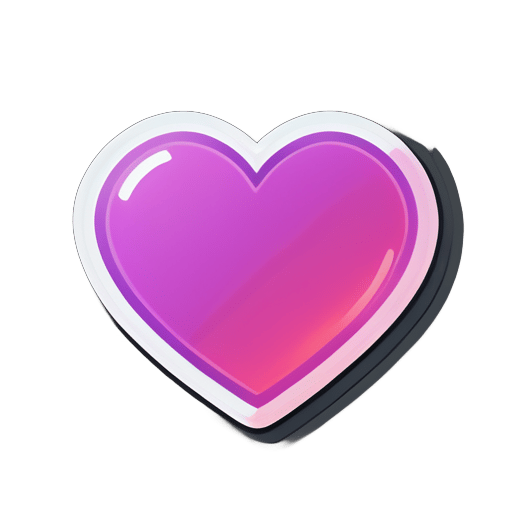 Please generate high-definition images with heart-shaped shapes and jewelry categories sticker