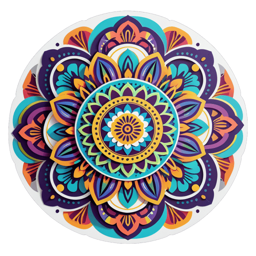 Conception de Mandala Intricate sticker