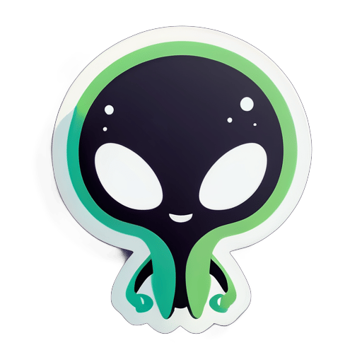 Simple alien sticker