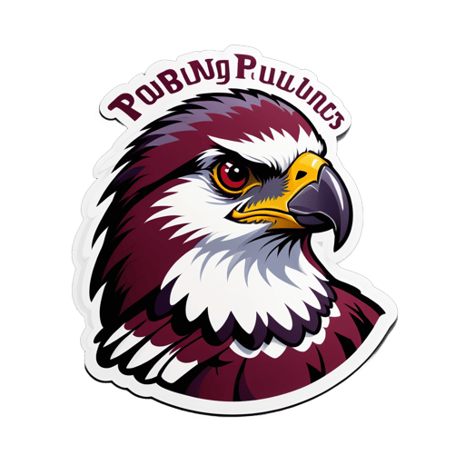 Plump Burgundy Falcons sticker