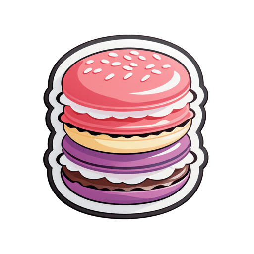 Macaron fofo sticker