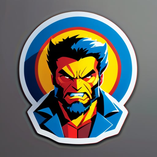 Marxist Wolverine Marvel character sticker