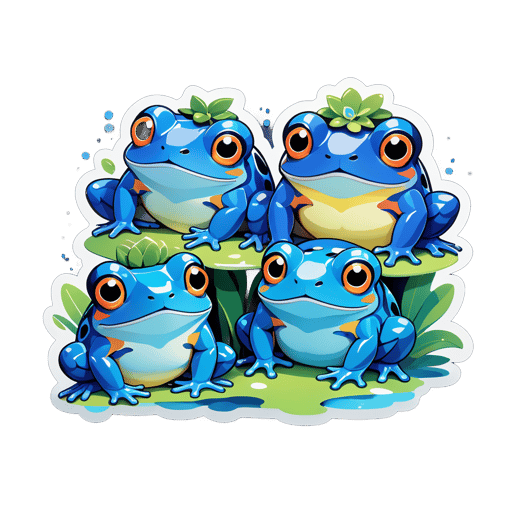 Chubby Sapphire Frogs sticker