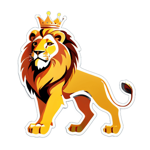 royal lion sticker