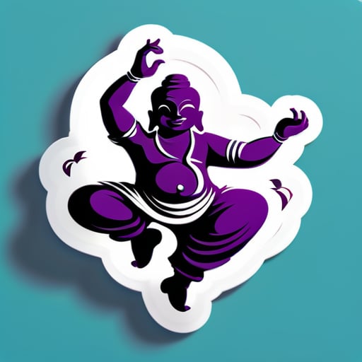 dancing budha sticker