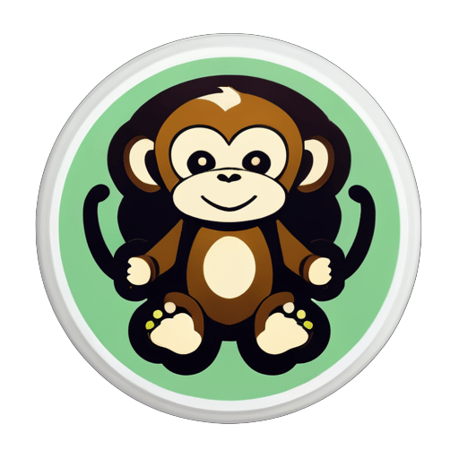 massage by monkey sticker