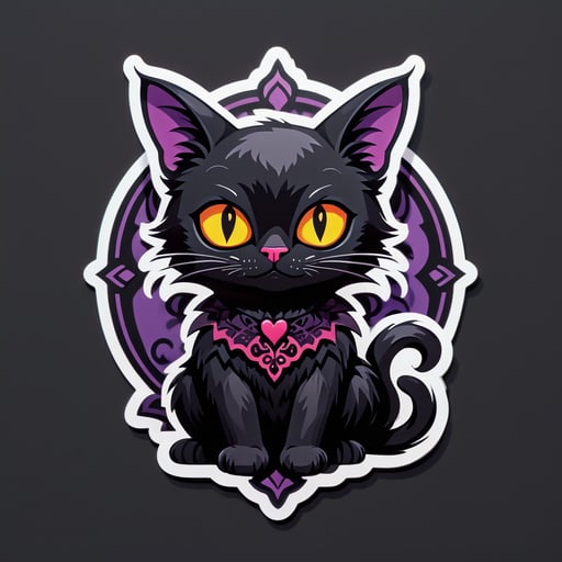 Mèo Đen Gothic sticker