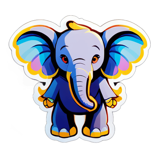 elephant with wings sticker