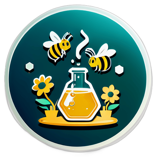 chemistry lab and honey bees
 sticker