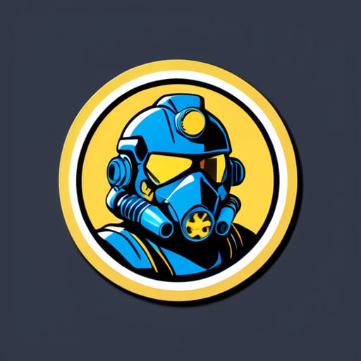 Create stickers with FALLOUT's T-60 sticker