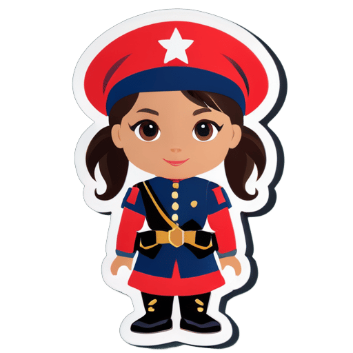 American Girl Soldier sticker