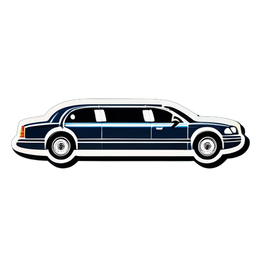 Version spatiale de la limousine de luxe sticker