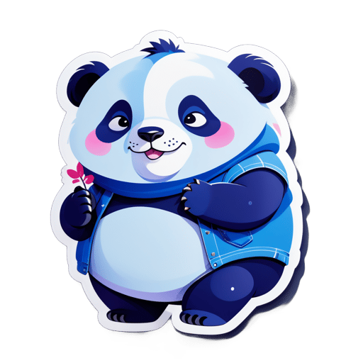 Pandas Índigo Regordetes sticker
