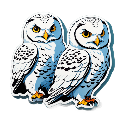 Beefy Snowy Owls sticker