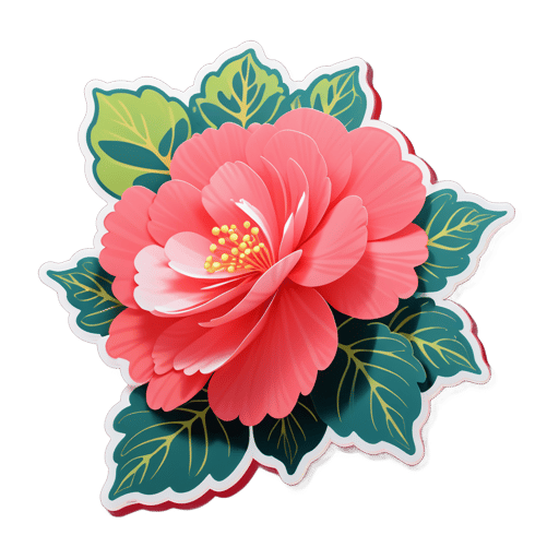 Sự Hòa Quyện Dịu Dàng Của Hoa Begonia sticker