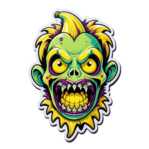 Scary Banana Zombie sticker
