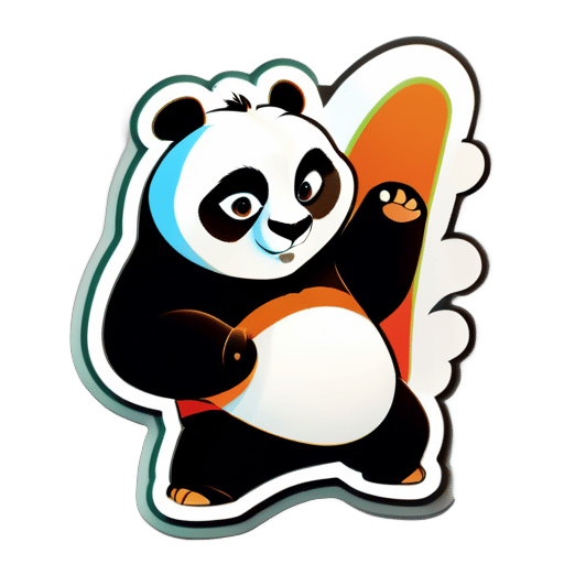 The movie Kung Fu Panda's panda sticker